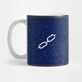 Chain, link, connection, team, technology, light, universe, cosmos, galaxy, shine, concept Mug